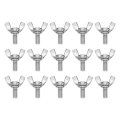 15pcs 4-20 X 1 2 Wing Butterfly Screw Bolts 304 Stainless Steel Machine Fastener Thumb Hand Screws For Electronic Equipment 