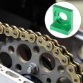 X Autohaux 4pcs 15mm Universal Dia Hole Chain Adjuster Block Tensioner Green Metal For Motorcycle