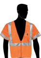 Liberty Hivizgard Polyester All Mesh Fabric Class 3 Safety Vest With 2 Wide Silver Reflective Stripes And Multiple Pockets 