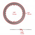 Caltric Clutch Friction Steel Plates Kit Compatible With Yamaha Fj09 Fz09 2017 Mt09 Mt-09 2018 2019 2020