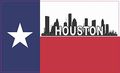 5in X 3in Texas Flag Houston Skyline Sticker By Stickertalk 