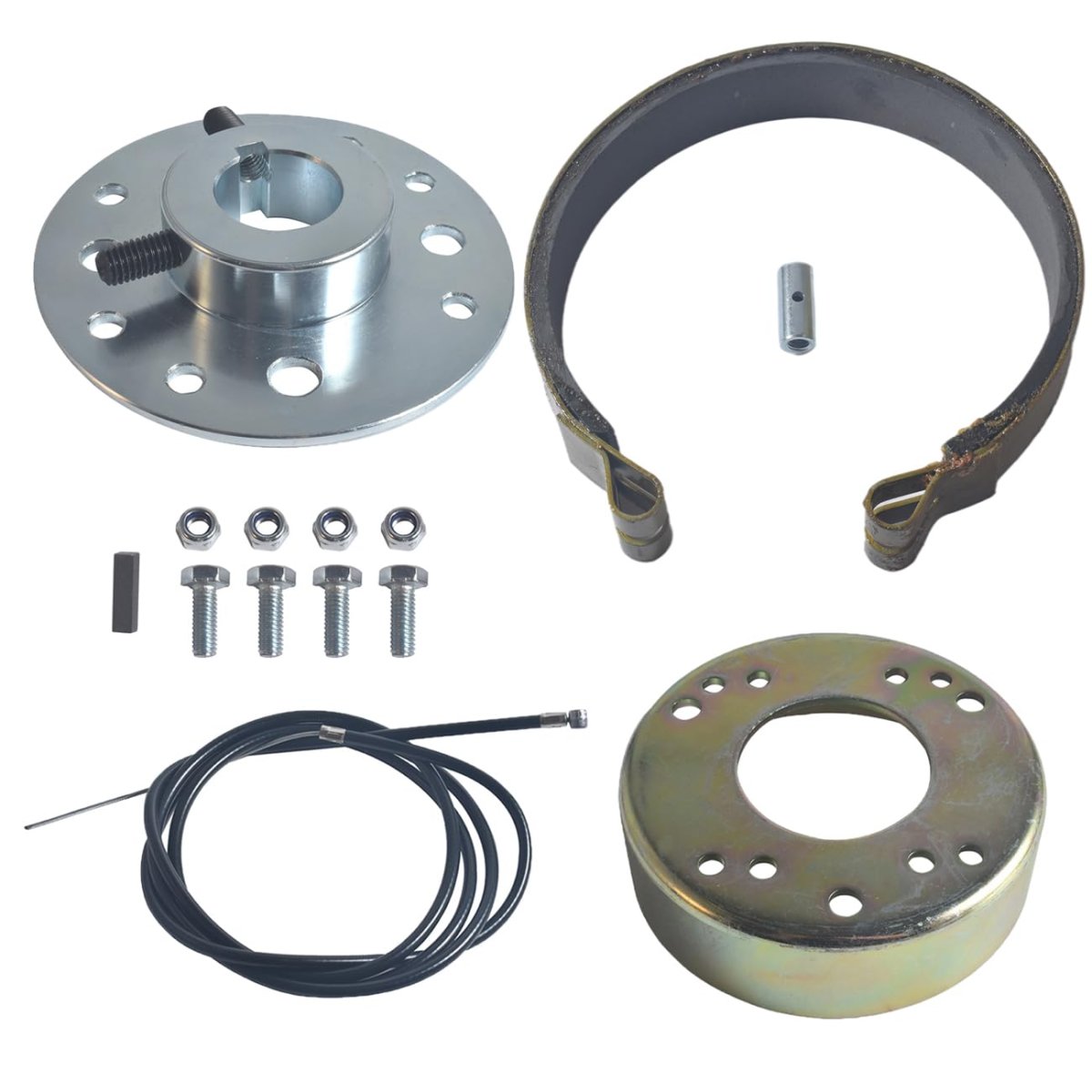 Rear 4 5 Drum Brake Band Pin With 65 Cable For Go Kart 1 Bore Keyway Mini Bike 212cc 196cc 6 5hp Dune Buggies Drift Trike Heavy