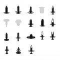 Retainer Clips Kit 415pcs Plastic Car Suv Trim Bumper Push Panel Fastener Body With Contain Box Assortment