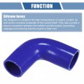 X Autohaux 1 Pcs 45mm 77 Id 102mm 4 02 Length 90 Degrees Blue Car Silicone Hose Coolant Universal