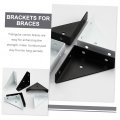 Gleavi 8 Pcs Corner Protector Joint Fastener Brackets Furniture For Braces Metal Shelves Triangular Bracket White Iron Shelf