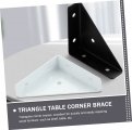Gleavi 8 Pcs Corner Protector Joint Fastener Brackets Furniture For Braces Metal Shelves Triangular Bracket White Iron Shelf