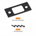 Uxcell Door Strike Plate 2pcs 57mm X 25 5mm 201 Stainless Steel Latch Deadbolt For Frame Jamb Black