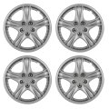 14 In Hubcap Wheel Covers Durable Abs Plastic And Carbon Steel Ring Heat Impact Resistant Fits Most Vehicle Brands Set Of 1