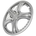 14 In Hubcap Wheel Covers Durable Abs Plastic And Carbon Steel Ring Heat Impact Resistant Fits Most Vehicle Brands Set Of 1