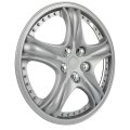 14 In Hubcap Wheel Covers Durable Abs Plastic And Carbon Steel Ring Heat Impact Resistant Fits Most Vehicle Brands Set Of 1