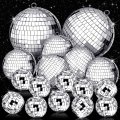 17 Pack Large Disco Ball Hanging Small Mirror Balls Decorations For Party Wedding Dance And Music Festivals Decor Club Stage 