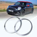 Pair Chrome Headlight Trim Ring Left Right Head Light Cover Compatible With Bmw R55 R57 R58 R59 Mini Cooper