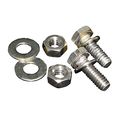 Stainless Steel Battery Bolt Kit 0 25 X 75 Flat Split Washer Nut Pairs For 2 Batteries Ksol Power 