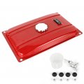 Dnysysj 5 Gallon Generator Gas Fuel Tank Universal Filter Cap Gauge Petcock Valve Chrome Cover Rectangular Ec2500 18 9l Red 