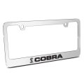 Ford Mustang Cobra In 3d On Mirror Chrome Metal License Plate Frame Official Licensed