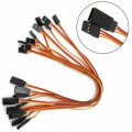 10pcs 500 Mm Servo Extension Lead Wire Cable For Rc Futaba Jr Male To Female 50 Cm