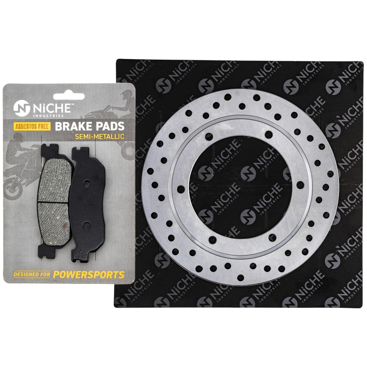 Niche Rear Left Brake Rotor Pad Semi Metallic Kit For Honda 3c5-25805-00-00