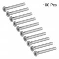 Uxcell M3x30mm Flat Head Machine Screws Phillips Cross Screw 304 Stainless Steel Fasteners Bolts 100pcs