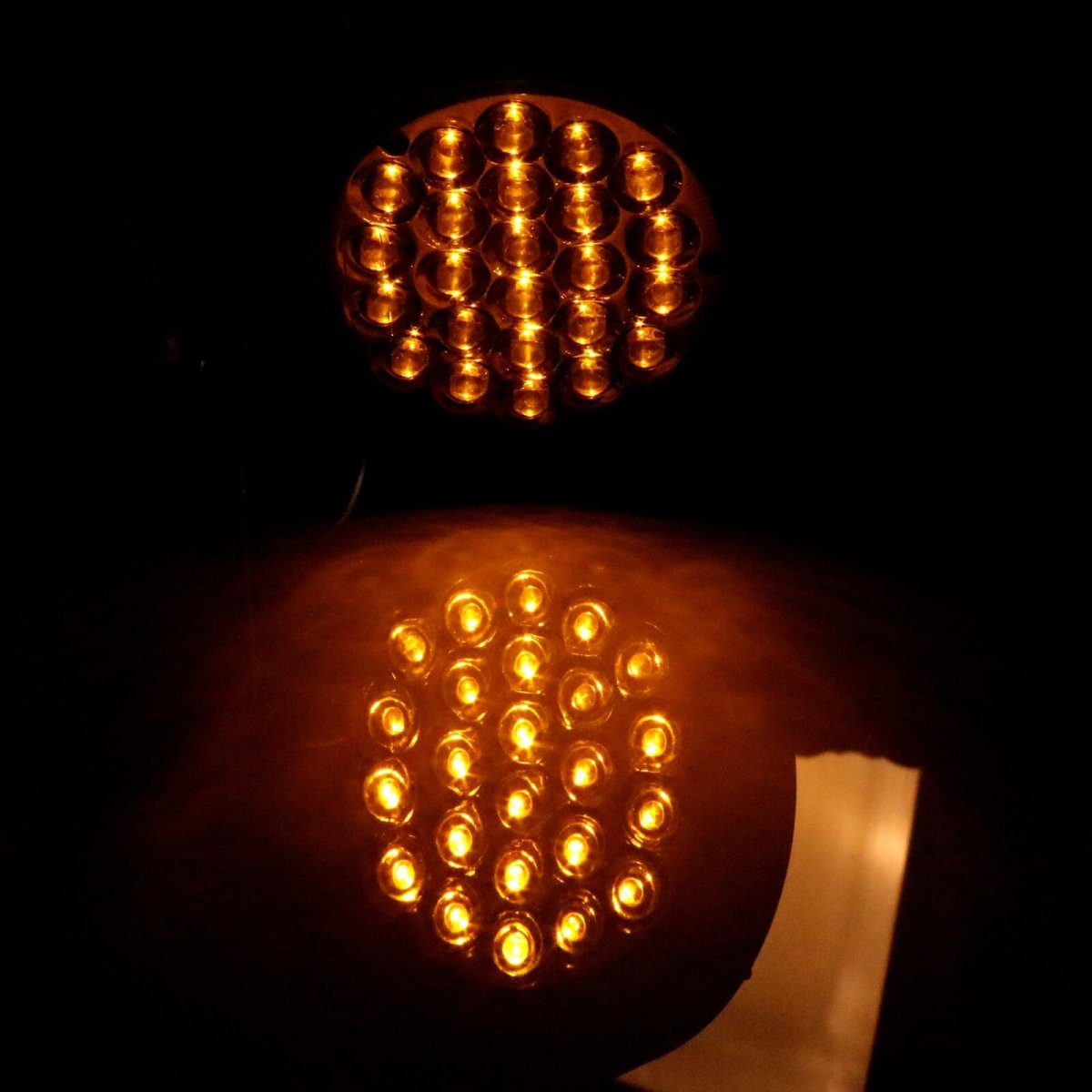 4 In 24 Led Round Trailer Tail Light Amber Clearance Side Marker Waterproof Surface Mount For Freightliner International