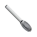 Kodiak Cutting Tools Kct1257 Se-1 Egg Shaped Carbide Bur Double Cut 1 4 Diameter 1 Shank 
