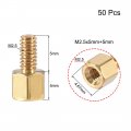 Uxcell M2 5x5mm 5mm Male-female Brass Hex Pcb Motherboard Spacer Standoff For Fpv Drone Quadcopter Computer Circuit Board 50pcs