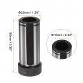 Uxcell Bushing Reducing Sleeve Holder Cnc Lathe Tool 40cr Steel Parts Milling Socket Adapter Fixture D32-m16 32x5mm