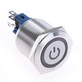 Werfamily 22mm Momentary Push Button Switch 1no 1nc Spdt On Off Waterproof Stainless Steel Metal Round With White Led Angel Eye