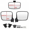 Sautvs Center Rear View Mirror And Sides Kit For Yamahaking Viking Vi Convex Mirror Adjustable Folding Mirrors Viking Vi