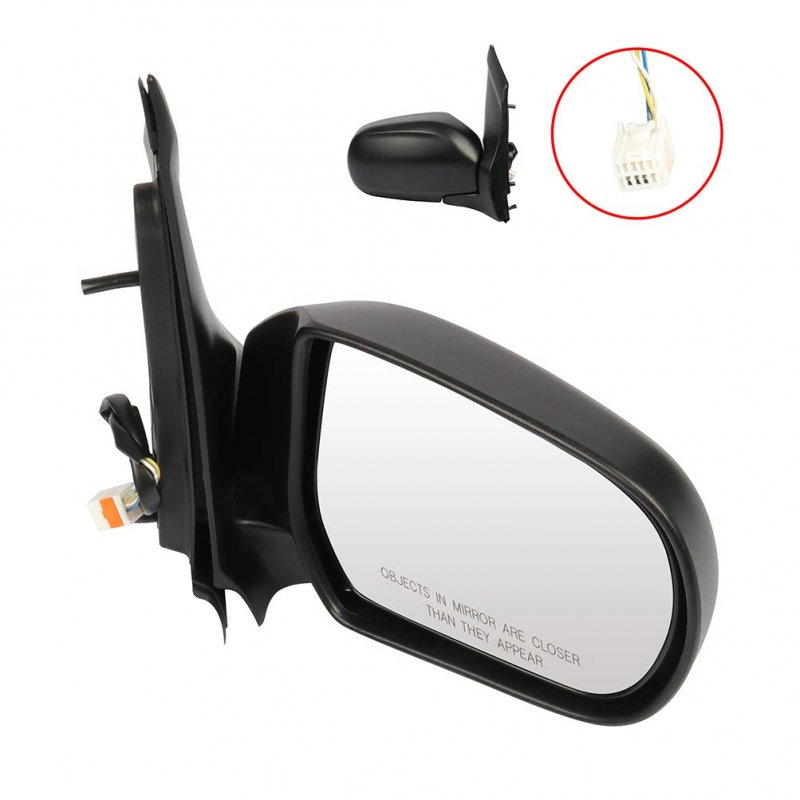 Passenger Side View Mirror For 2000-2004 Mazda Mpv Black Textured Power Manual Folding Abs