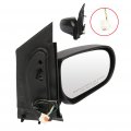 Passenger Side View Mirror For 2000-2004 Mazda Mpv Black Textured Power Manual Folding Abs