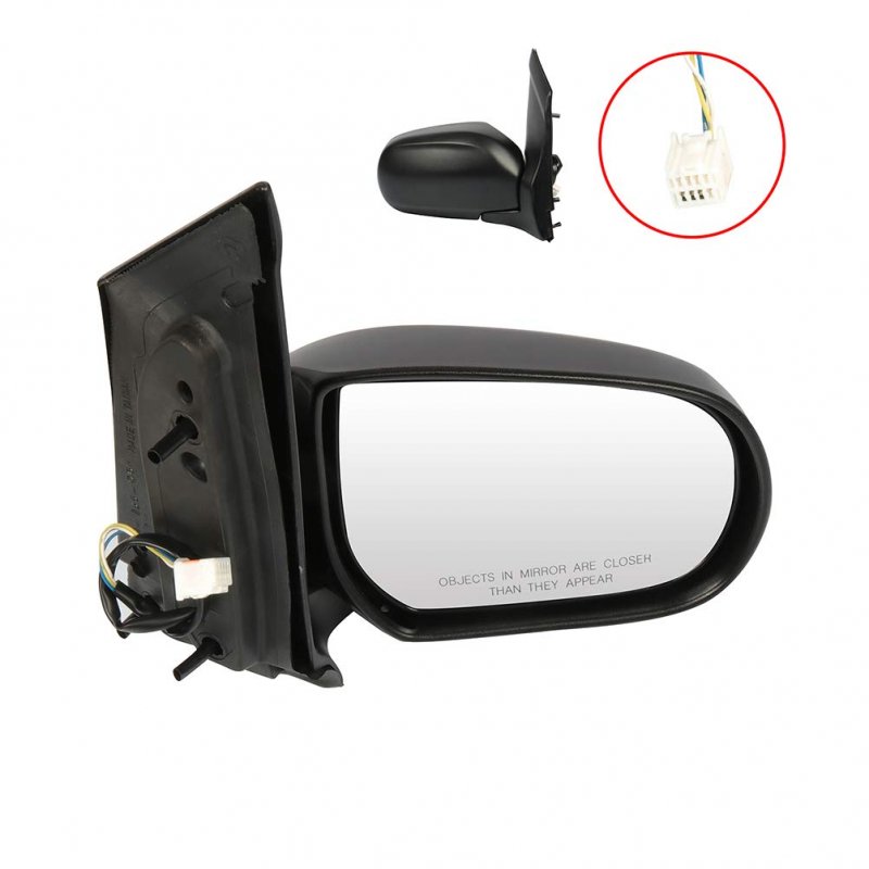 Passenger Side View Mirror For 2000-2004 Mazda Mpv Black Textured Power Manual Folding Abs