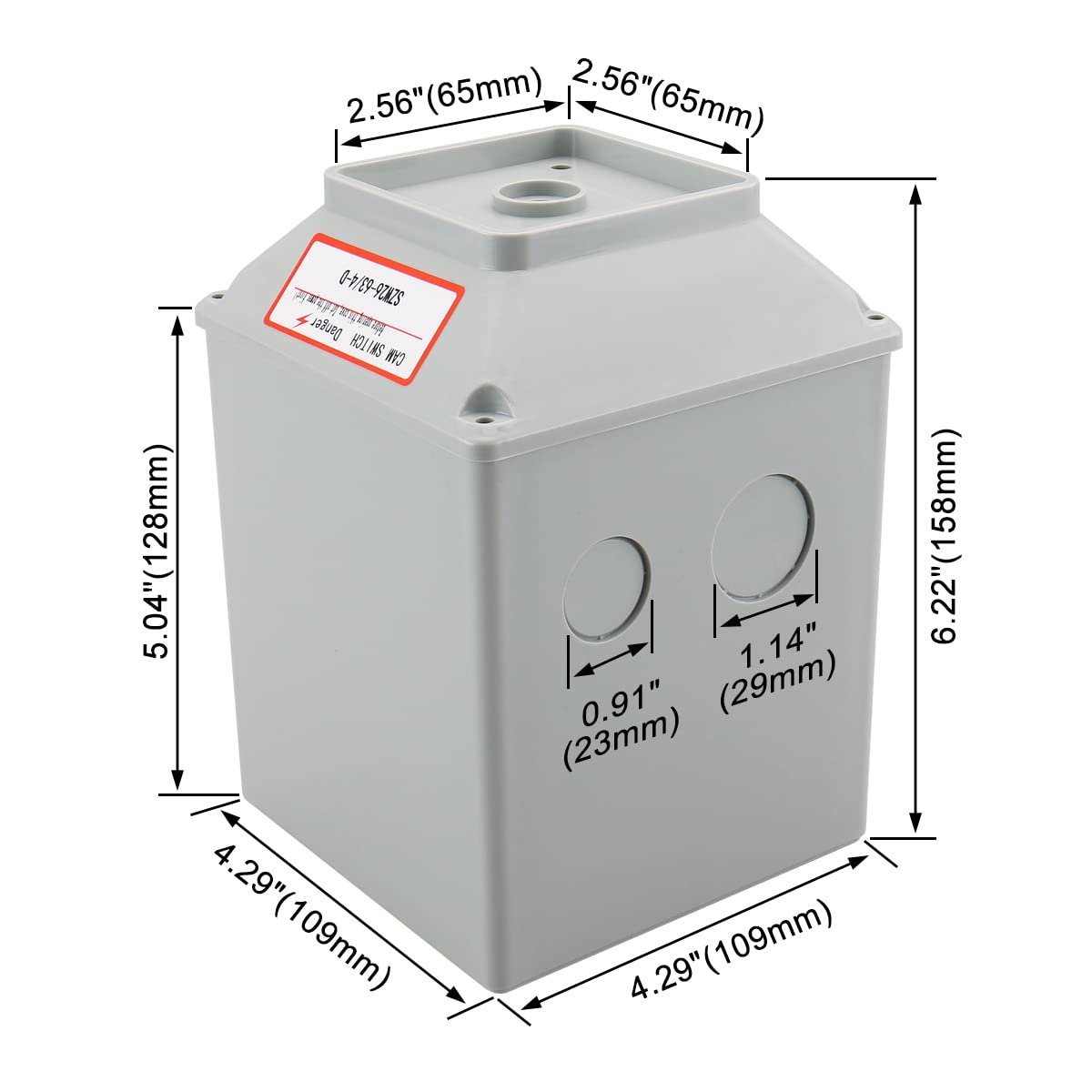 Baomain Master Switch Exterior Box Lw28-63 4 Work For Universal Rotary Changeover Cam Szw26- 660v 63a 3 Position 3 Phase