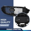 Front Upper Grille For Ford Edge St St-line 2019-2022 Pt4b-8200 Kt4z-8200 Kt4b-8a133 Gloss Black