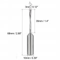 Uxcell Brad Point Drill Bits For Wood 3mm X 68mm Left Turning Carbide Woodworking Carpentry Drilling Tool