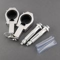 Brush Hand Guard Clamp Mounting Kit For 1 8 In And Pro Taper Bars Billet Aluminum Replacement Hardware Silver Usatm139 