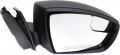 Kool Vue Mirror For 2012-2014 Ford Focus Passenger Side Manual Folding Textured Black With Blind Spot Glass Power
