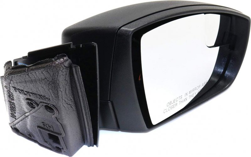 Kool Vue Mirror For 2012-2014 Ford Focus Passenger Side Manual Folding Textured Black With Blind Spot Glass Power