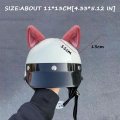 2 Pieces Cat Ears Helmet Decorations For Motorcycle Ski Snowboarding Cute Accessories Red