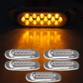 Ocpty Marker Lights 5pcs Side Yellow Kit Waterproof Surface Mounted Turn Signal Light Fit For Truck 4x4 Pickup Boats Trailer