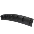 1pc Rear Lower Bumper Lip Diffuser Spoiler 7 Shark Fin Style For Universal Pp Glossy Carbon Look
