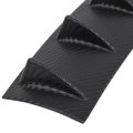 1pc Rear Lower Bumper Lip Diffuser Spoiler 7 Shark Fin Style For Universal Pp Glossy Carbon Look