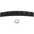 1pc Rear Lower Bumper Lip Diffuser Spoiler 7 Shark Fin Style For Universal Pp Glossy Carbon Look
