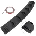 1pc Rear Lower Bumper Lip Diffuser Spoiler 7 Shark Fin Style For Universal Pp Glossy Carbon Look