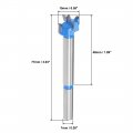 Uxcell Forstner Drill Bits 15mm Tungsten Carbide Wood Hole Saw Auger Opener Woodworking Hinge Drilling Boring Bit Cutter Blue