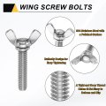 5pcs 5 16-18 X 1-1 2 Wing Butterfly Screw Bolts 304 Stainless Steel Machine Fastener Thumb Hand Screws For Electronic Equipment