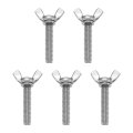 5pcs 5 16-18 X 1-1 2 Wing Butterfly Screw Bolts 304 Stainless Steel Machine Fastener Thumb Hand Screws For Electronic Equipment 