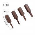 Uxcell Triangular Bits Set 4-in-1 1 4 Inch Hex Shank Magnetic Ta18 20 23 27 Screwdriver 25mm Length S2 Screw Driver Bit