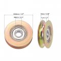 Uxcell Sliding Door Roller U Groove 8mm Shaft Hole 40mm Diameter 8 1mm Width Bearing Steel Pack Of 2