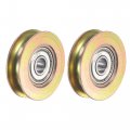 Uxcell Sliding Door Roller U Groove 8mm Shaft Hole 40mm Diameter 8 1mm Width Bearing Steel Pack Of 2
