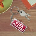 Graphics More Rectangle University Of Utah Alumni Keychain In Chrome Plated Metal